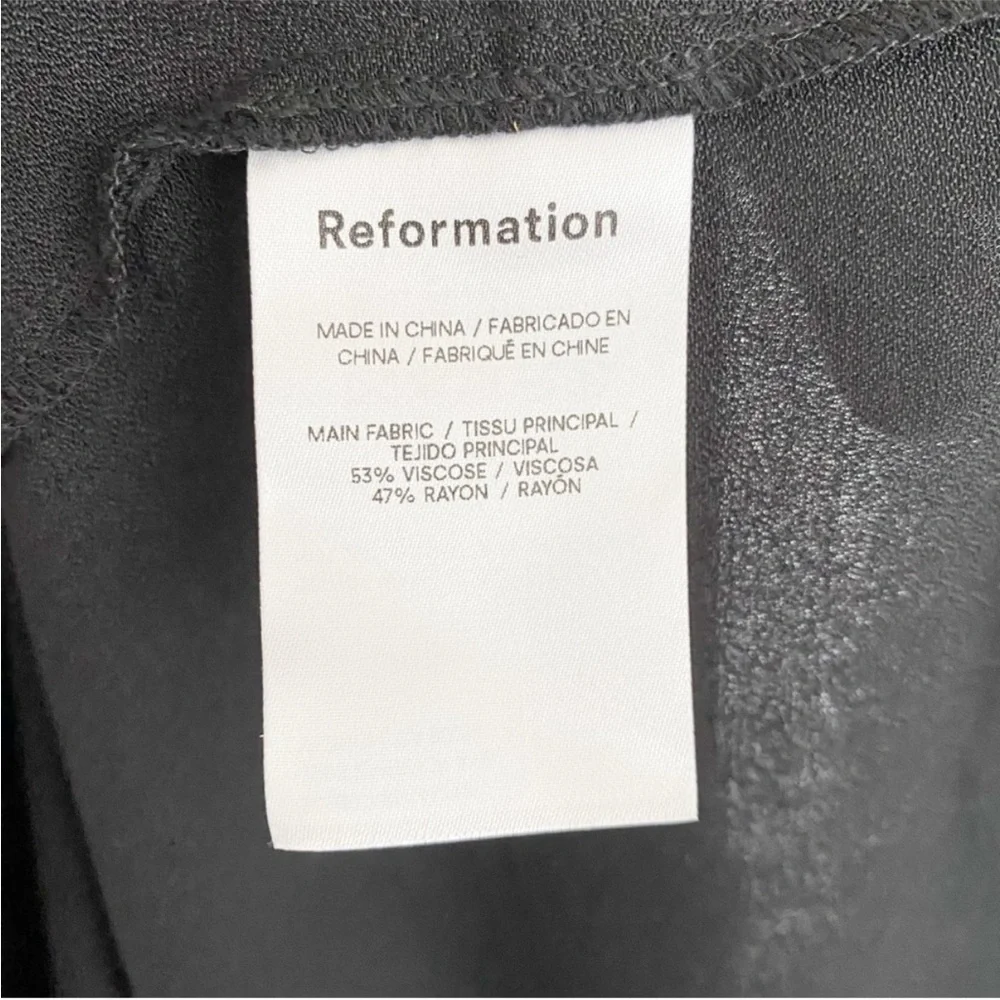 NWT Reformation Ballari Black Off The Shoulder Long Sleeve Maxi Dress Size 8